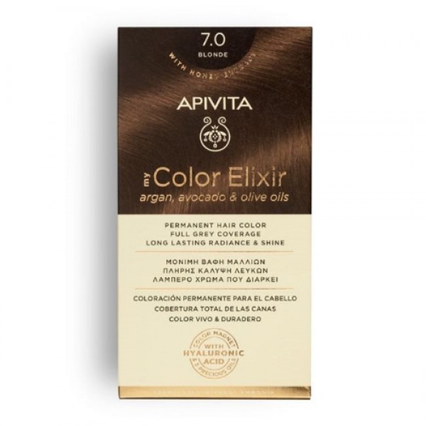 Apivita My Color Elixir Kit Βαφή Μαλλιών No 7.0 Ξανθό 